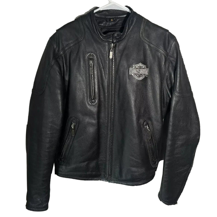 Harley-Davidson Racing Cowhide Leather Jacket – Men's Pre-Owned Motorcycle Jacket