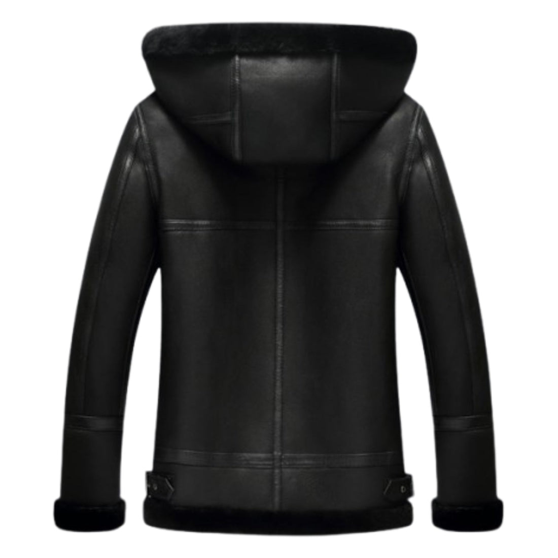 Men's Black Hooded B3 Leather Bomber Jacket – Aviator Flight Jacket