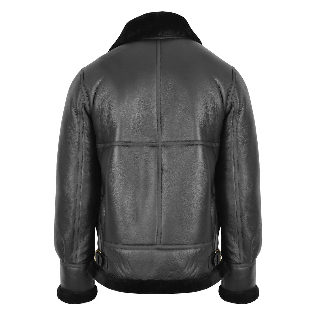 Men's Black B3 Leather Bomber Jacket – Pilot Aviator Style