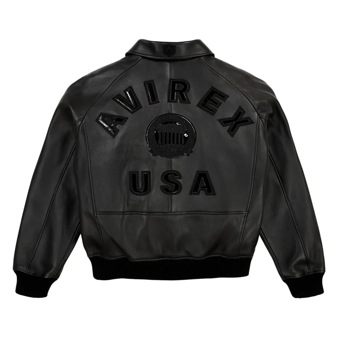 Avirex Iconic Leather Jacket – Men's Black American Flight Jacket