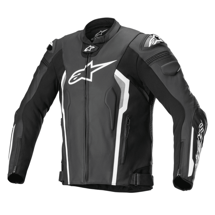 Alpinestars Missile V2 Leather Motorcycle Jacket | Black/White