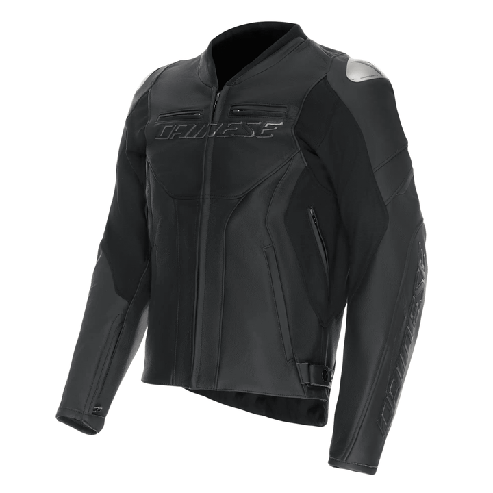 Dainese Racing 5 Men’s Leather Motorcycle Jacket Black with CE Armor