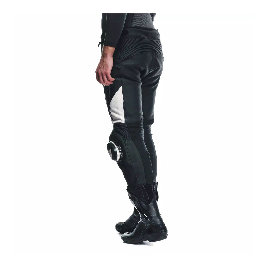 Dainese Delta 4 Men's Leather Motorcycle Pants | Black/White