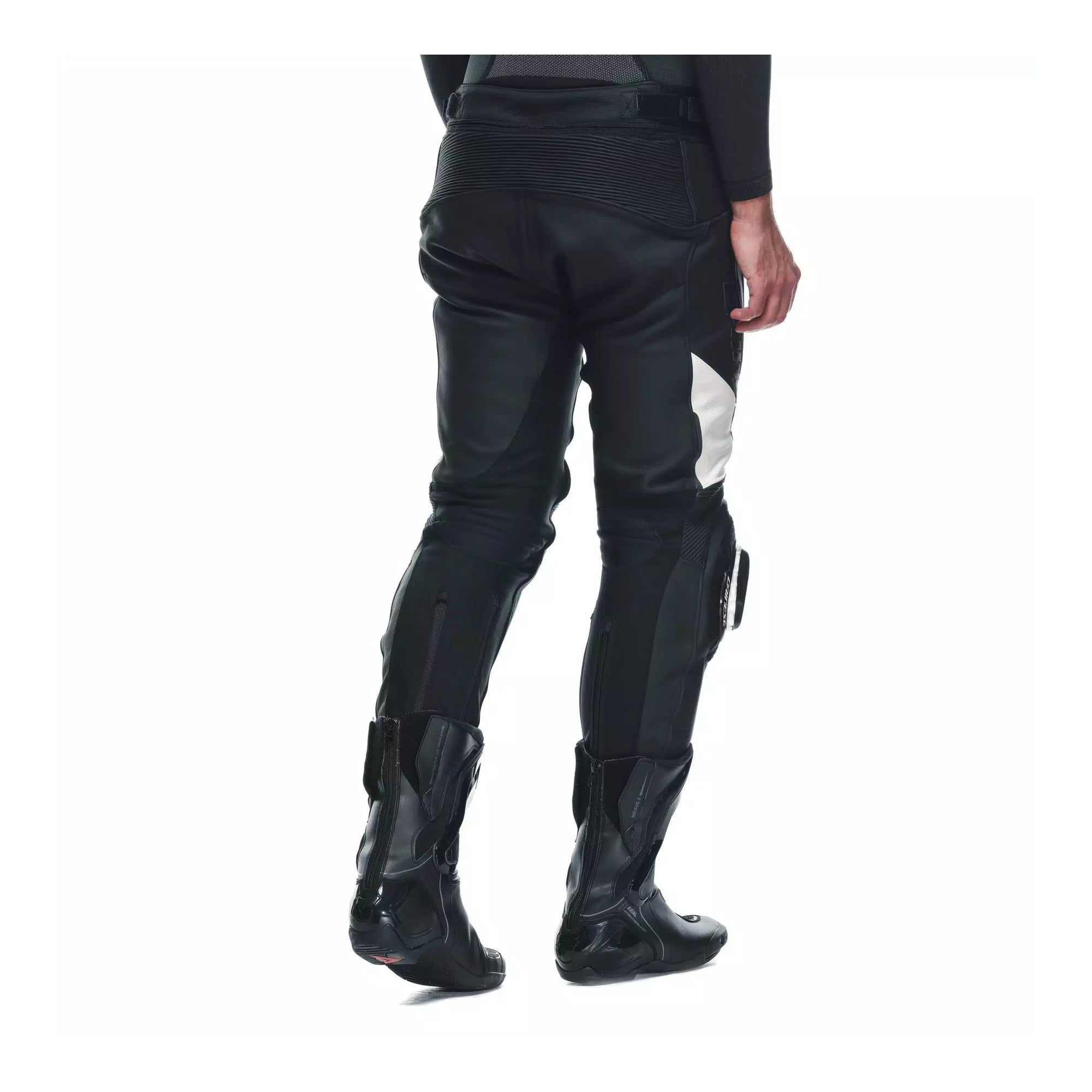 Dainese Delta 4 Men's Leather Motorcycle Pants | Black/White