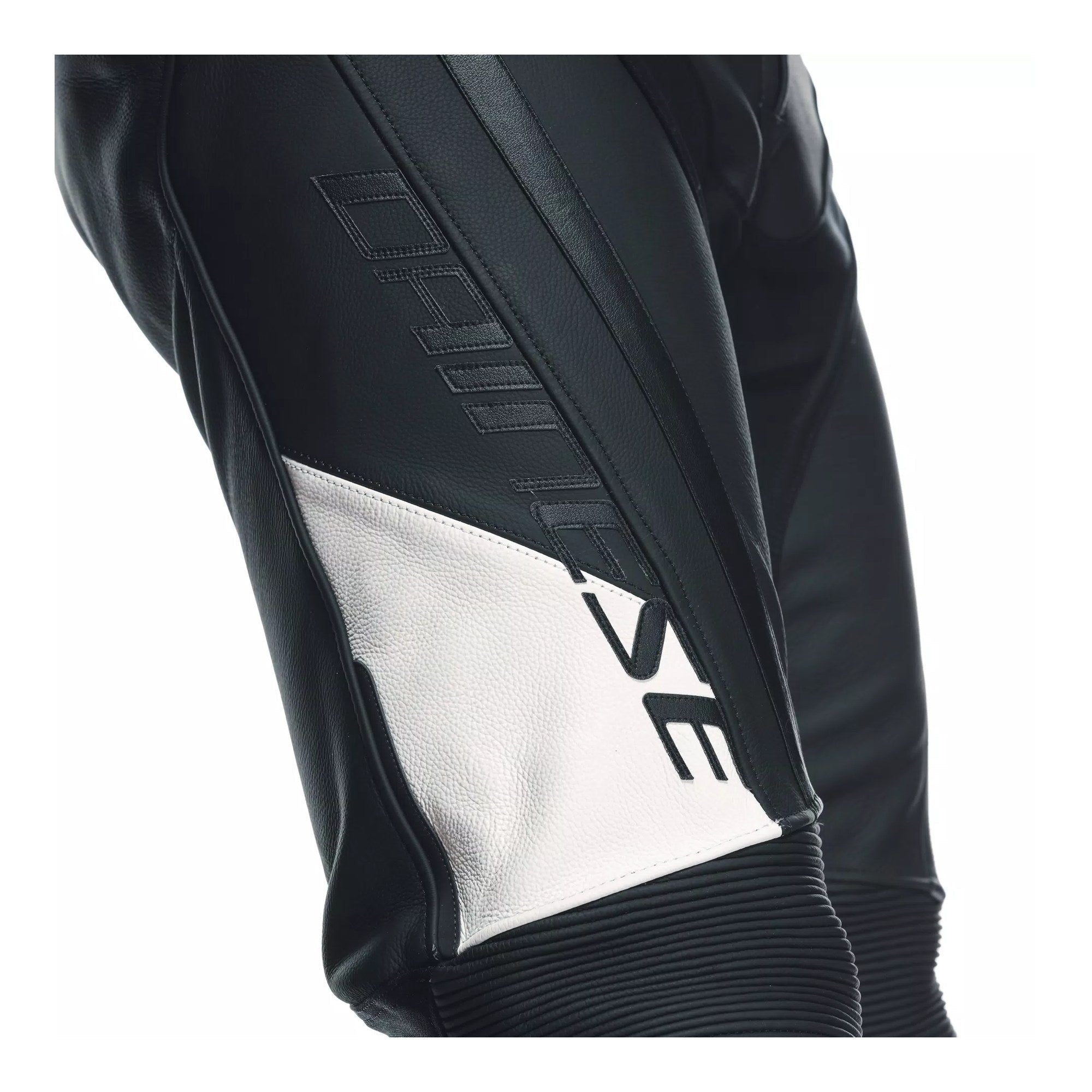 Dainese Delta 4 Men's Leather Motorcycle Pants | Black/White