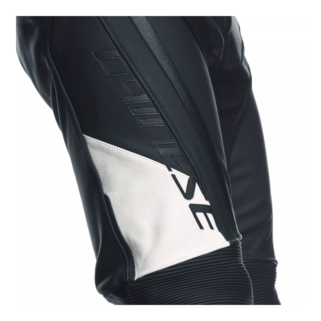 Dainese Delta 4 Men's Leather Motorcycle Pants | Black/White