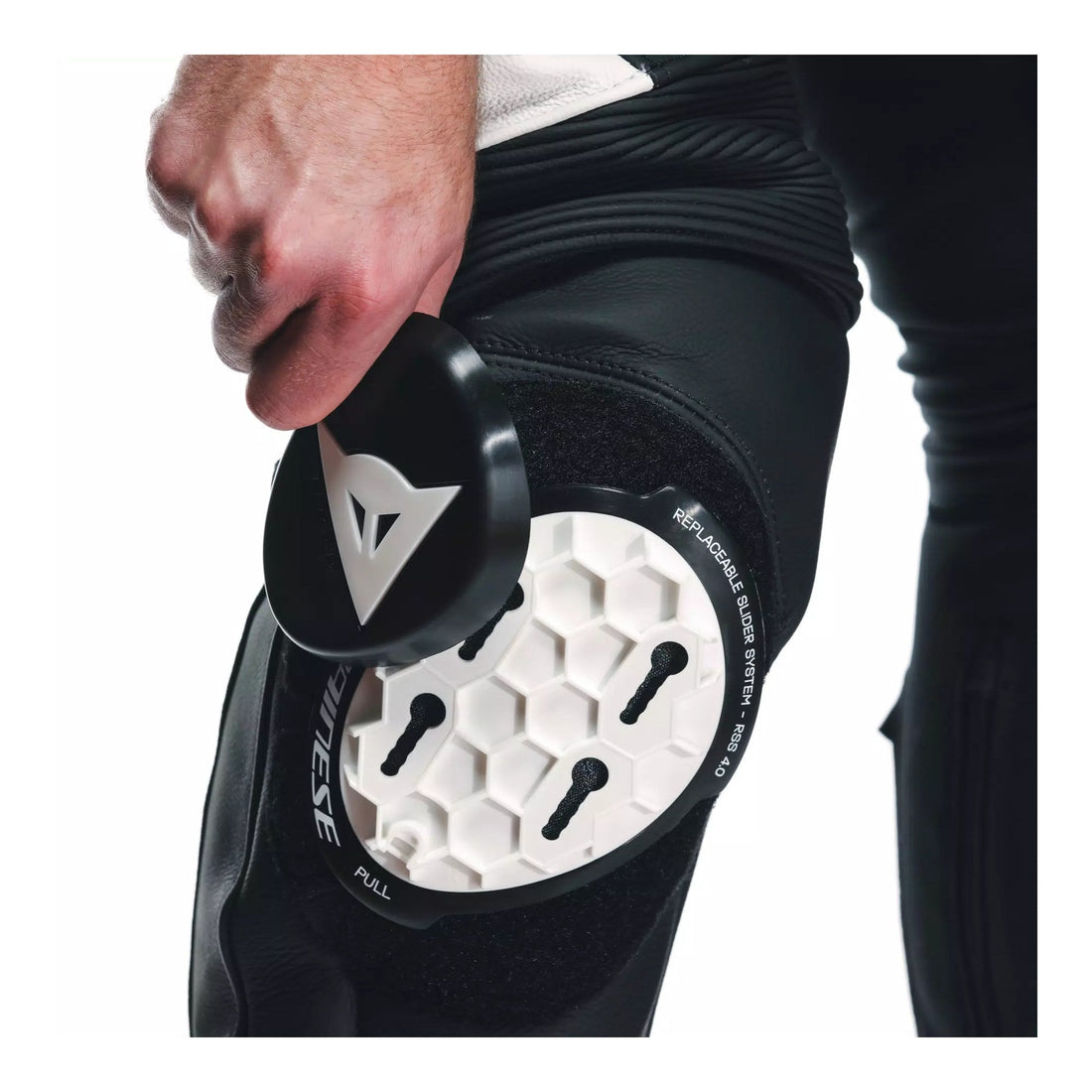 Dainese Delta 4 Men's Leather Motorcycle Pants | Black/White