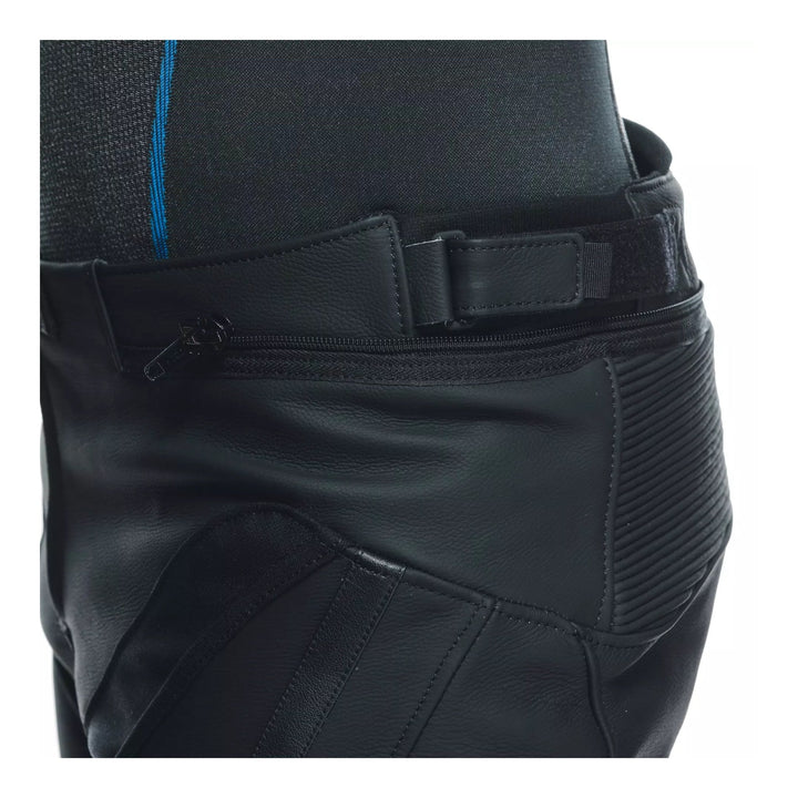 Dainese Delta 4 Men's Leather Motorcycle Pants | Black/White