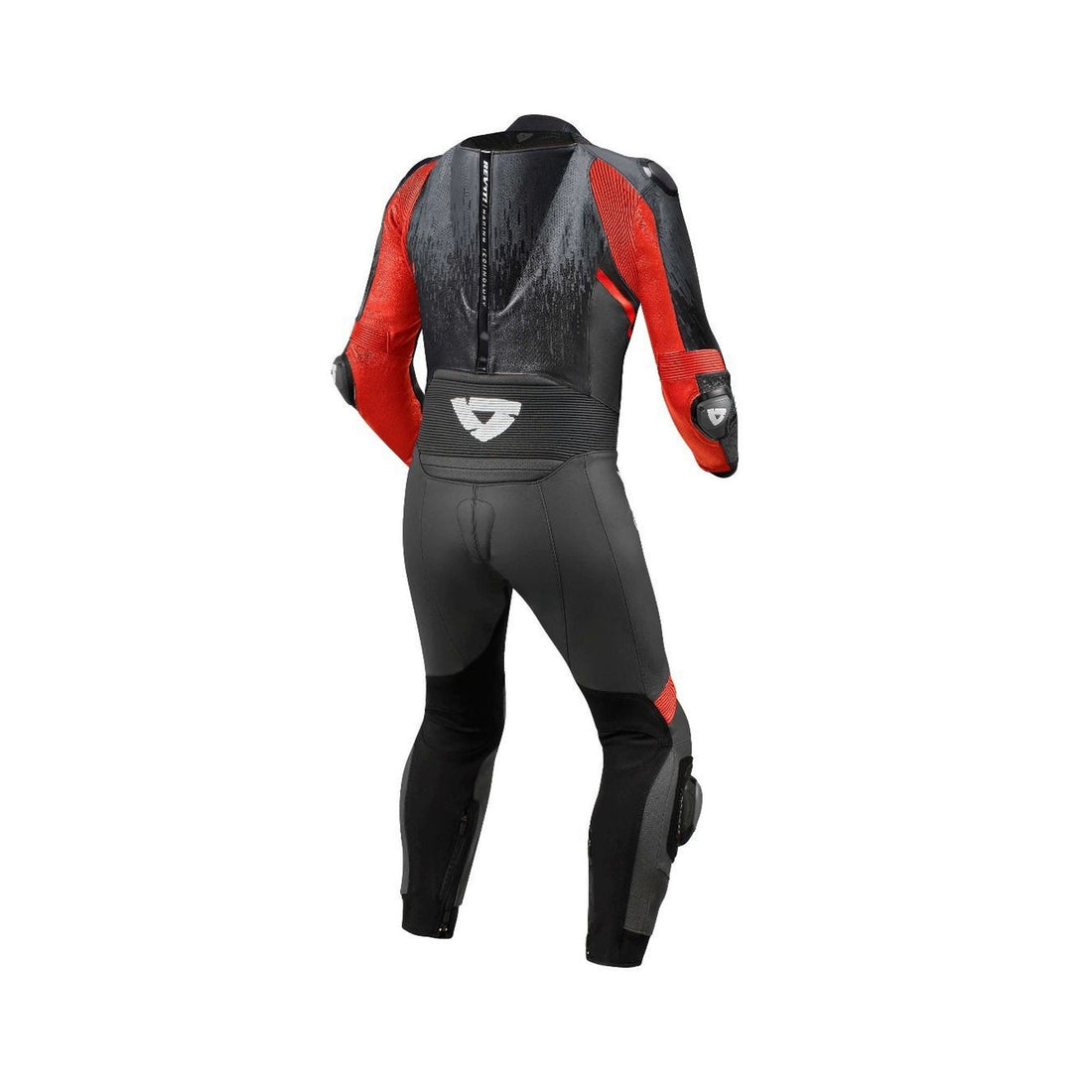 REV'IT! Control One-Piece Leather Race Suit | Black/Neon Red